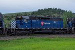 MRL 251 trails on a Westbound Ballast Train 